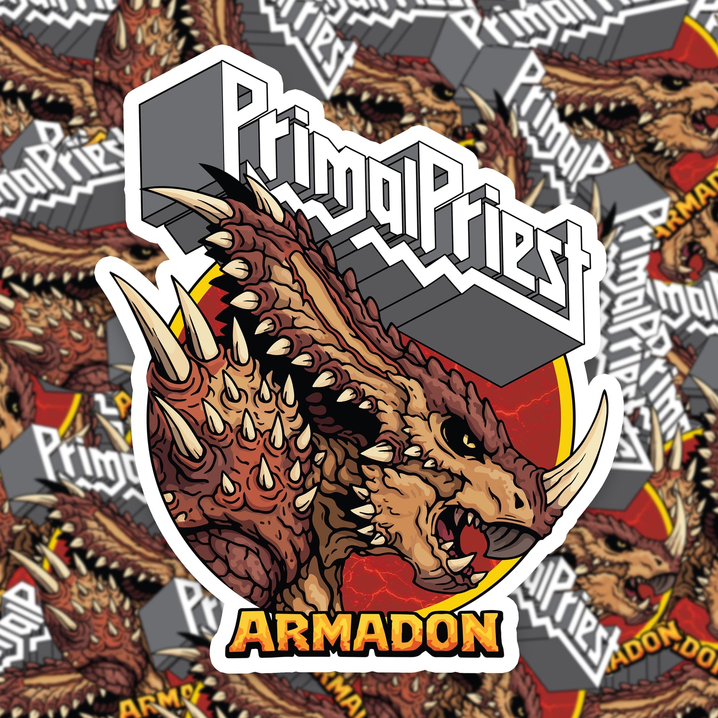 Primal Priest: Raging for Vengeance (Armadon) Sticker